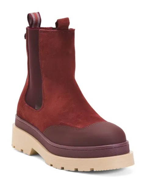 Замшевые ботинки челси Made In Portugal Scotch & Soda, цвет Burgundy