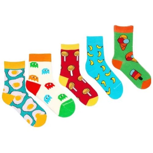 Набор детских цветных носков Babushka р.7-9 лет