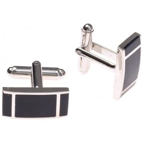 Запонки из бижутерного сплава с ювелирным стеклом WowMan Accessories WMA0085SB
