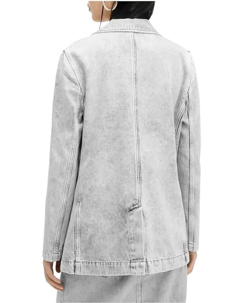 Блейзер AllSaints Ever Denim Blazer, цвет Snow Grey