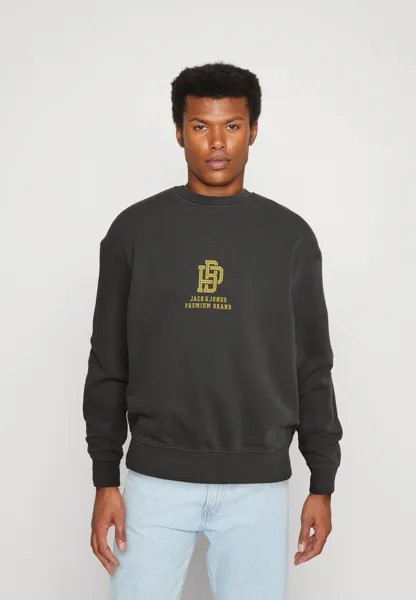 Толстовка Jack & Jones Jprblupete Crew Neck, черный песочный