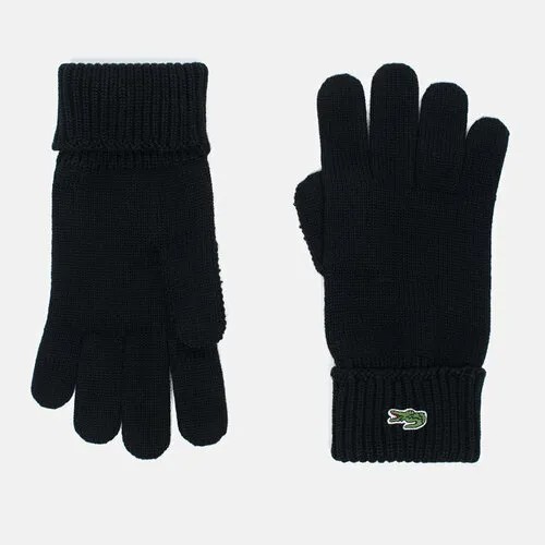 Перчатки Lacoste Green Croc Wool чёрный, Размер M