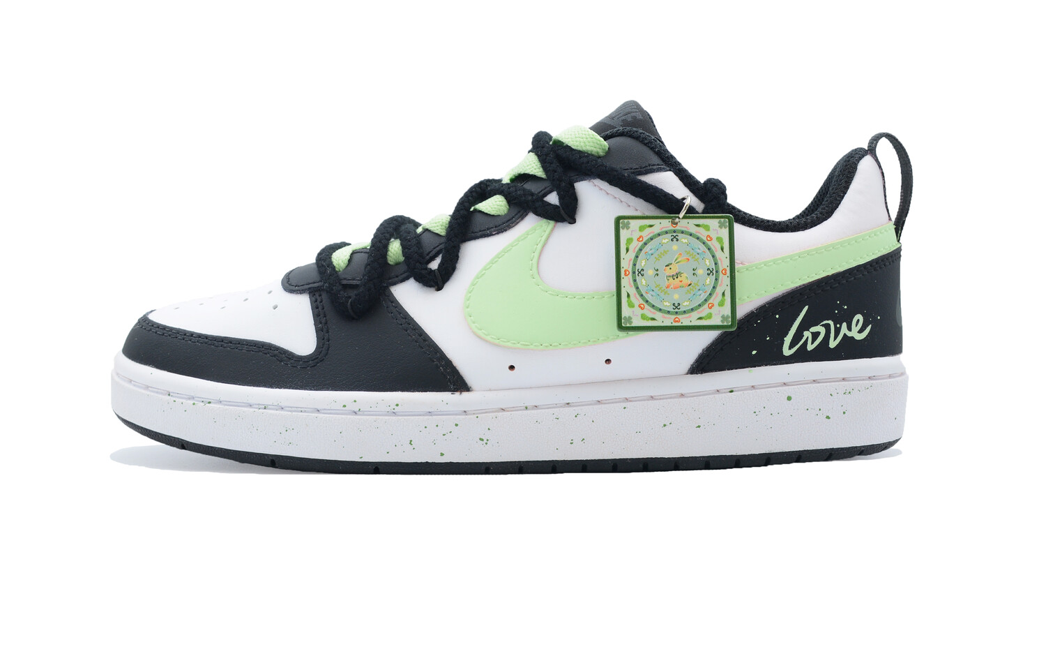 Кроссовки Nike Skateboarding Shoes Women's Low-top Black, зеленый