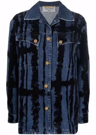 Alberta Ferretti джинсовая куртка с абстрактным принтом