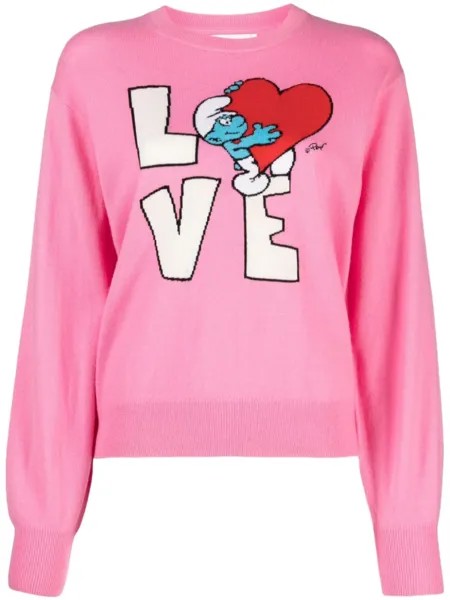 Chinti & Parker джемпер Love Smurf с круглым вырезом, розовый