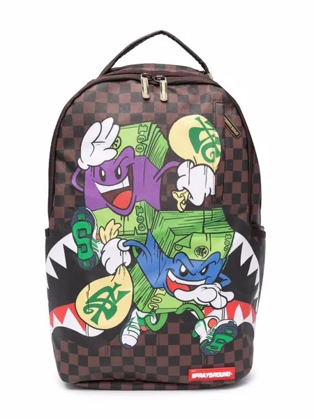 Sprayground kid клетчатый рюкзак с графичным принтом