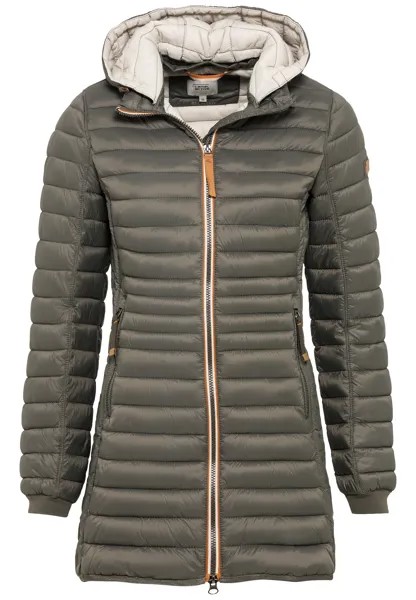 Куртка софтшелл Camel Active Lange Steppjacke mit abnehmbarer Kapuze, хаки