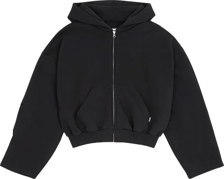 Худи MM6 Maison Margiela Drop Shoulder Zipped 'Black', черный