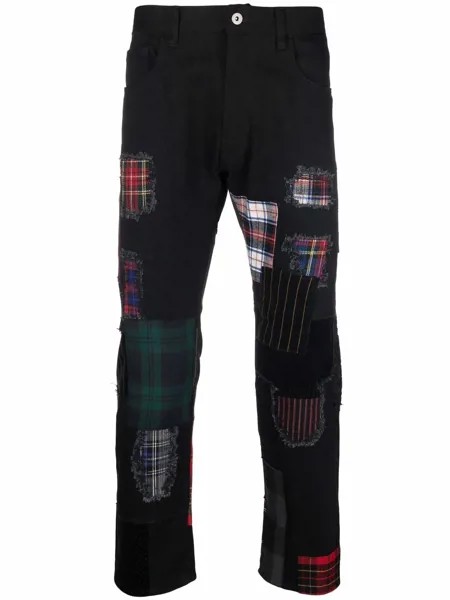 Junya Watanabe MAN прямые брюки в технике пэчворк