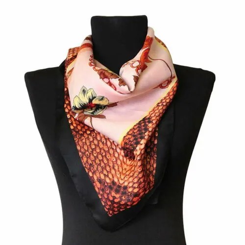 Платок Roby Foulards,90х90 см, красный