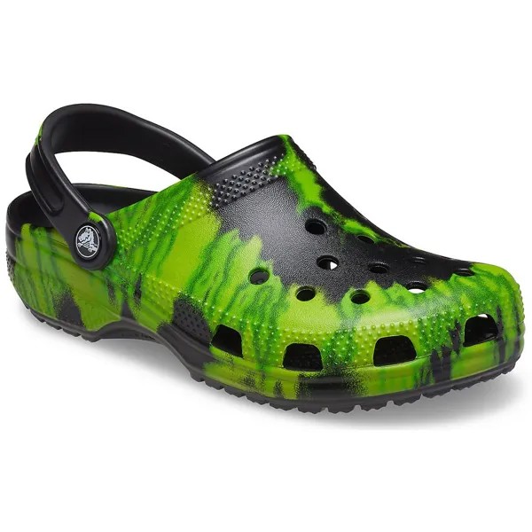 Сабо Crocs Classic Tie Dye Graphic, зеленый