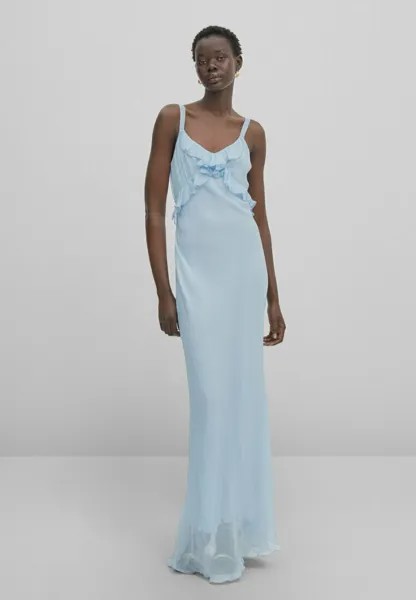 Платье макси Massimo Dutti, синий