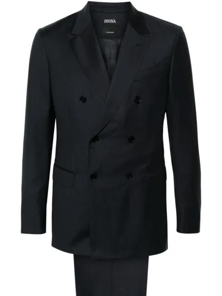 Zegna костюм в клетку Windowpane, синий
