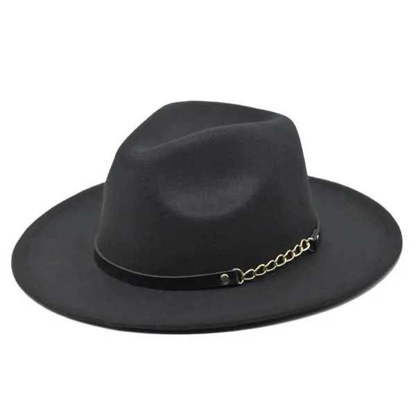 Простая большая шляпа с большими полями европейская и американская цепочка шляп британского стиля классический джаз top hat
