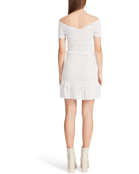 Платье Steve Madden Rom Com Mini Dress, белый