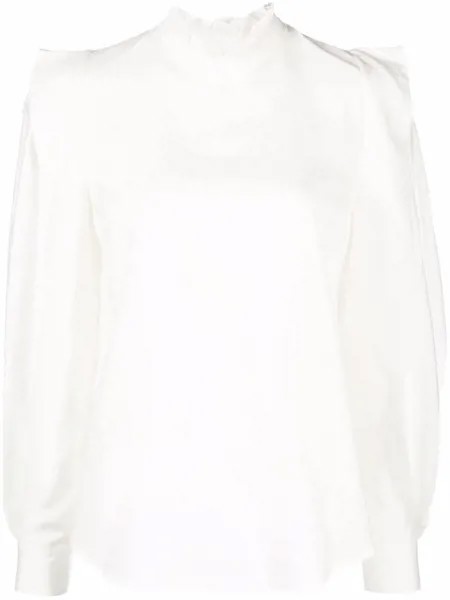 Tela блузка с оборками и длинными рукавами