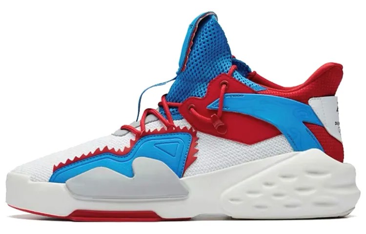 ANTA Bastard Lifestyle Shoes Men Mid-top ANTA White/medium Blue/ivory White
