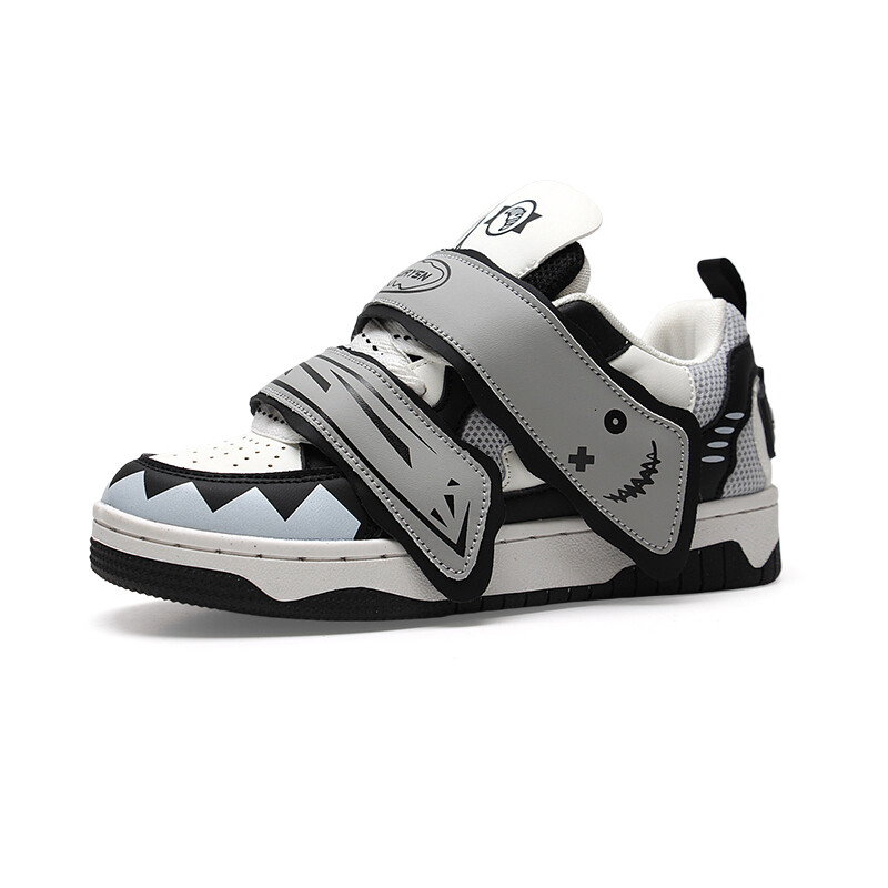 Кроссовки STUR YSN Skateboarding Shoes Unisex Low-top, белый/серый