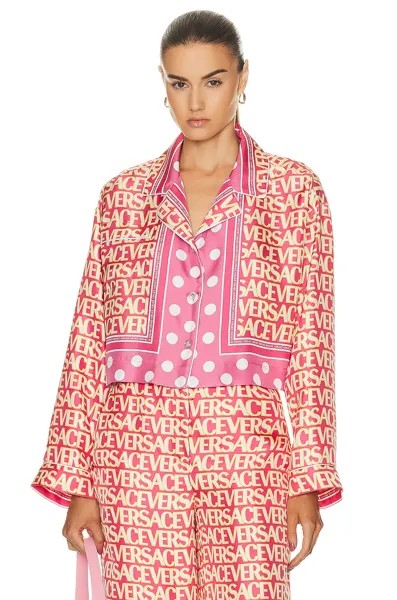 Рубашка Versace Twill, цвет Fuchsia & Pink