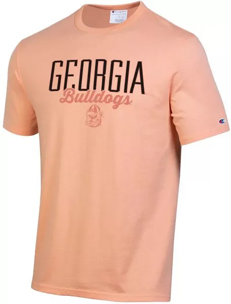 Мужская футболка из джерси персикового цвета Champion Georgia Bulldogs