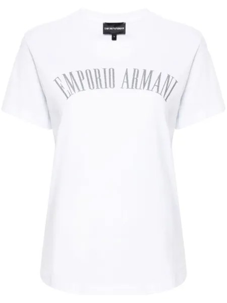 Emporio Armani футболка с логотипом, белый