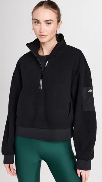 Толстовка Alo Yoga Micro Sherpa Solstice Coverup, черный