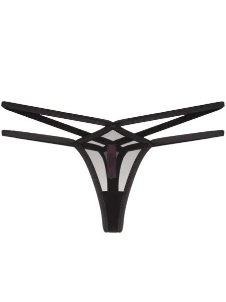Agent Provocateur трусы-стринги Joan с двойными бретелями, черный