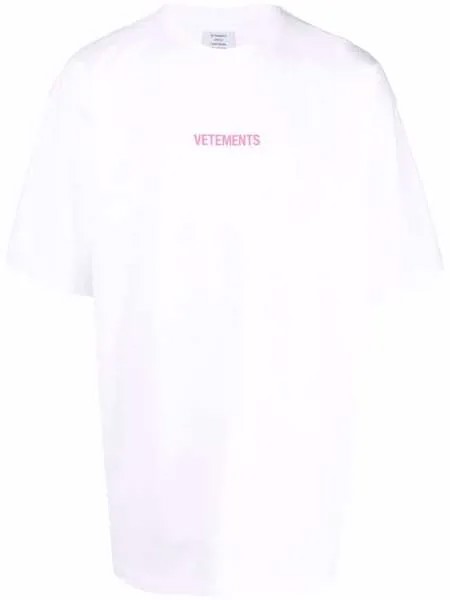 VETEMENTS футболка оверсайз с логотипом