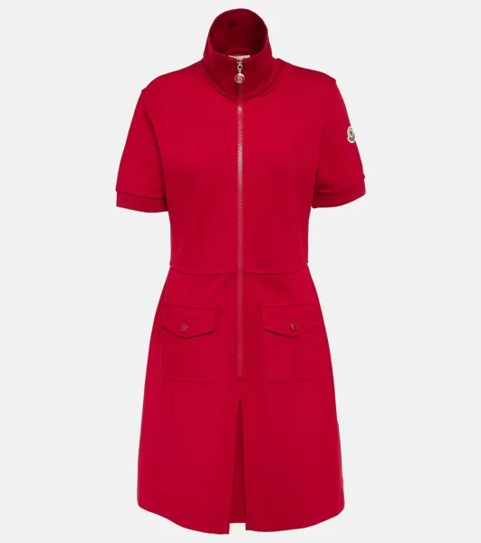 Мини-Платье из джерси Moncler, красный