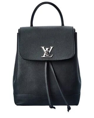 Черный кожаный рюкзак Louis Vuitton Taurillon Lockme (аутентичные бывшие в употреблении)