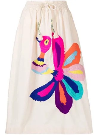 Mira Mikati юбка А-силуэта с вышивкой