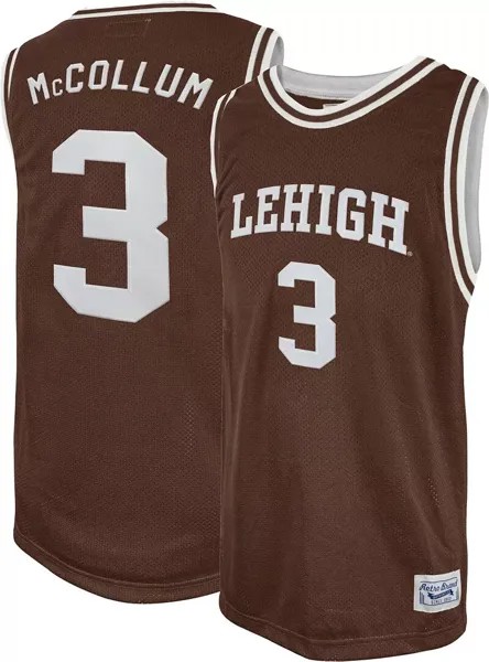 Retro Brand Мужская баскетбольная майка Lehigh Mountain Hawks CJ McCollum #3 коричневая реплика