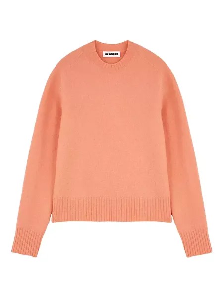 Шерстяной свитер с круглым вырезом Jil Sander, цвет peach pearl