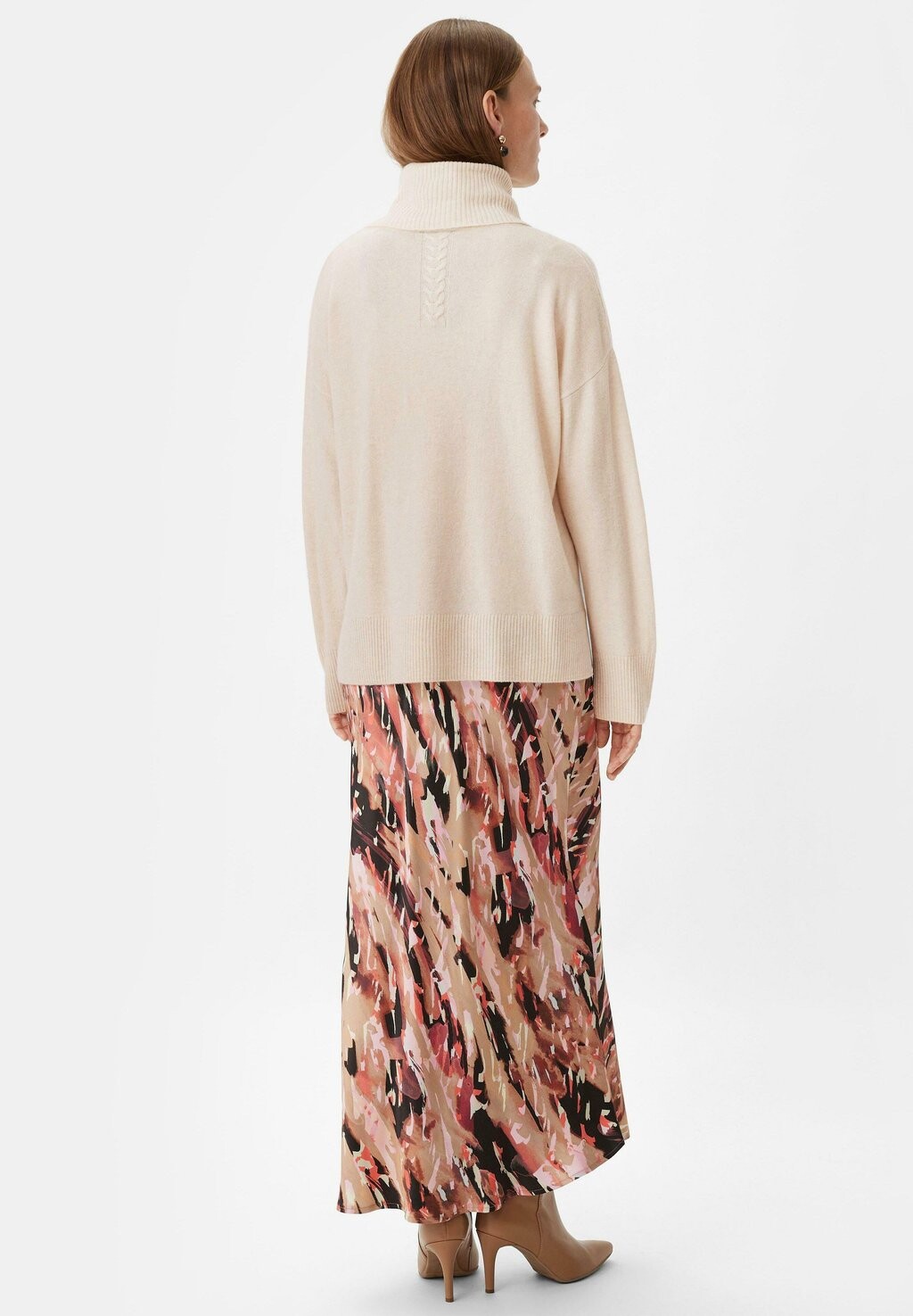 Джемпер MIT ZOPFMUSTER-DETAIL comma, цвет Mottled Beige