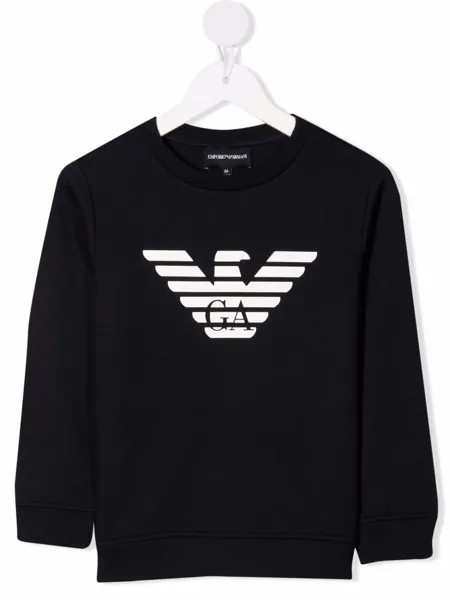 Emporio Armani Kids толстовка с круглым вырезом и логотипом