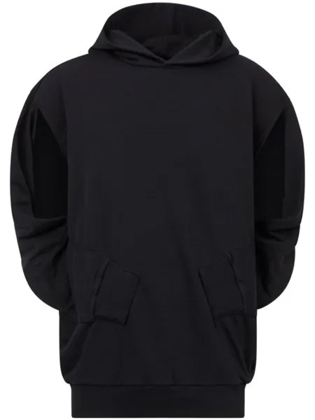 Худи с прошитыми рукавами MM6 Maison Margiela, черный