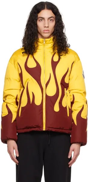 Пуховик 8 Moncler Palm Angels Yellow & Red Flame Moncler Genius