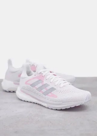 Кроссовки в серых цветах adidas Running Solar Glide-Белый