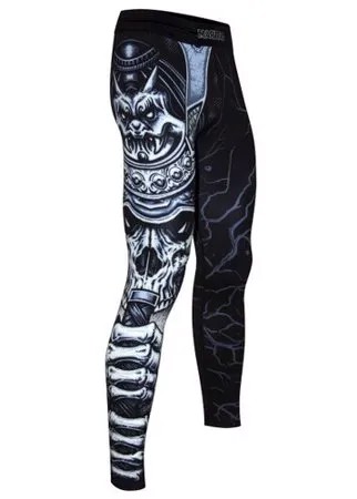 Компрессионные штаны Athletic pro. Samurai Skull Black MSP-132 XXL