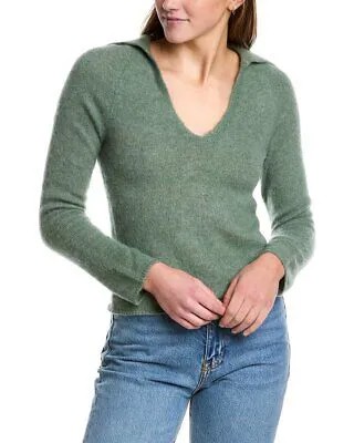 Женская рубашка-поло с v-образным вырезом Vince из альпаки и свитера из смесовой шерсти