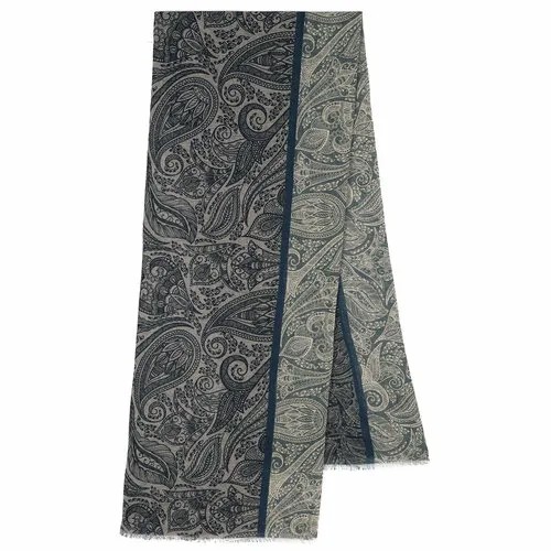 Шарф Павловопосадская платочная мануфактура,190х40 см, one size, серый