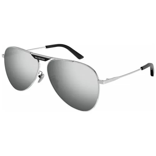 Солнцезащитные очки BALENCIAGA BB0244S 002, прямоугольные, оправа: металл, черный