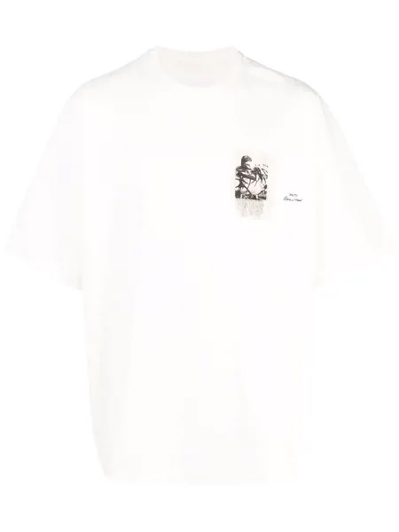 Jil Sander футболка с нашивкой