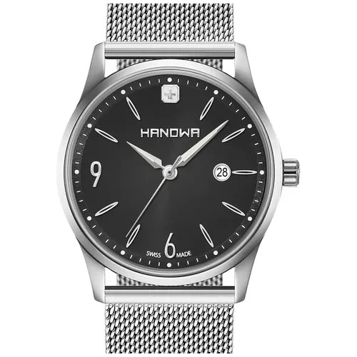 Наручные часы HANOWA Classic, черный, серебряный