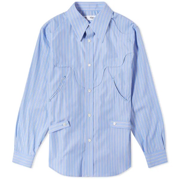 Рубашка Toga Stripe Cotton, светло-синий