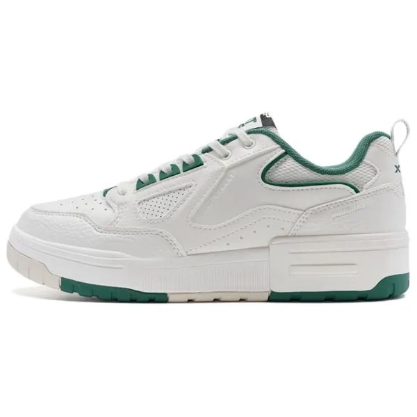 Кроссовки XTEP Skateboarding Shoes Women's Low-top White/Green, зеленый