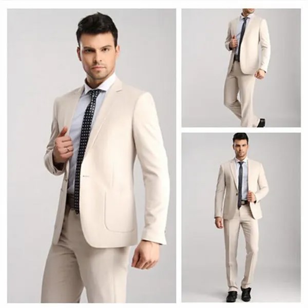 Горячая распродажа! Хаки Terno деловые Slim Fit Мужские костюмы с брюками модный костюм-смокинг для мужчин размера плюс 2017