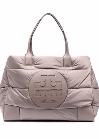 Tory Burch стеганая сумка-тоут с нашивкой-логотипом