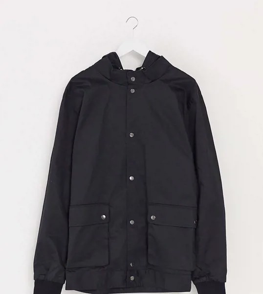 Черная куртка с капюшоном Burton Menswear Big & Tall-Черный
