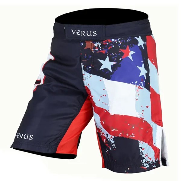 Мужские уличные шорты Американский флаг Штаны для велоспорта Спортивные шорты с американским флагом для взрослых Mma Grappling Shorts